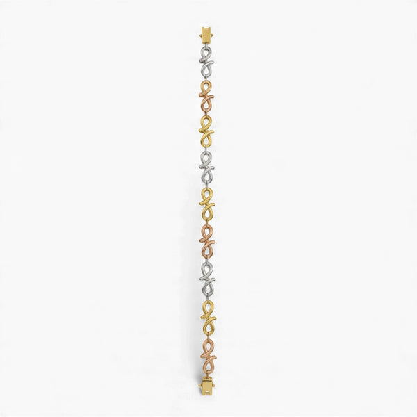 Item | Buy Infinie Tri tone Link Bracelet in 18KT Gold | SPOP Enterprise Global